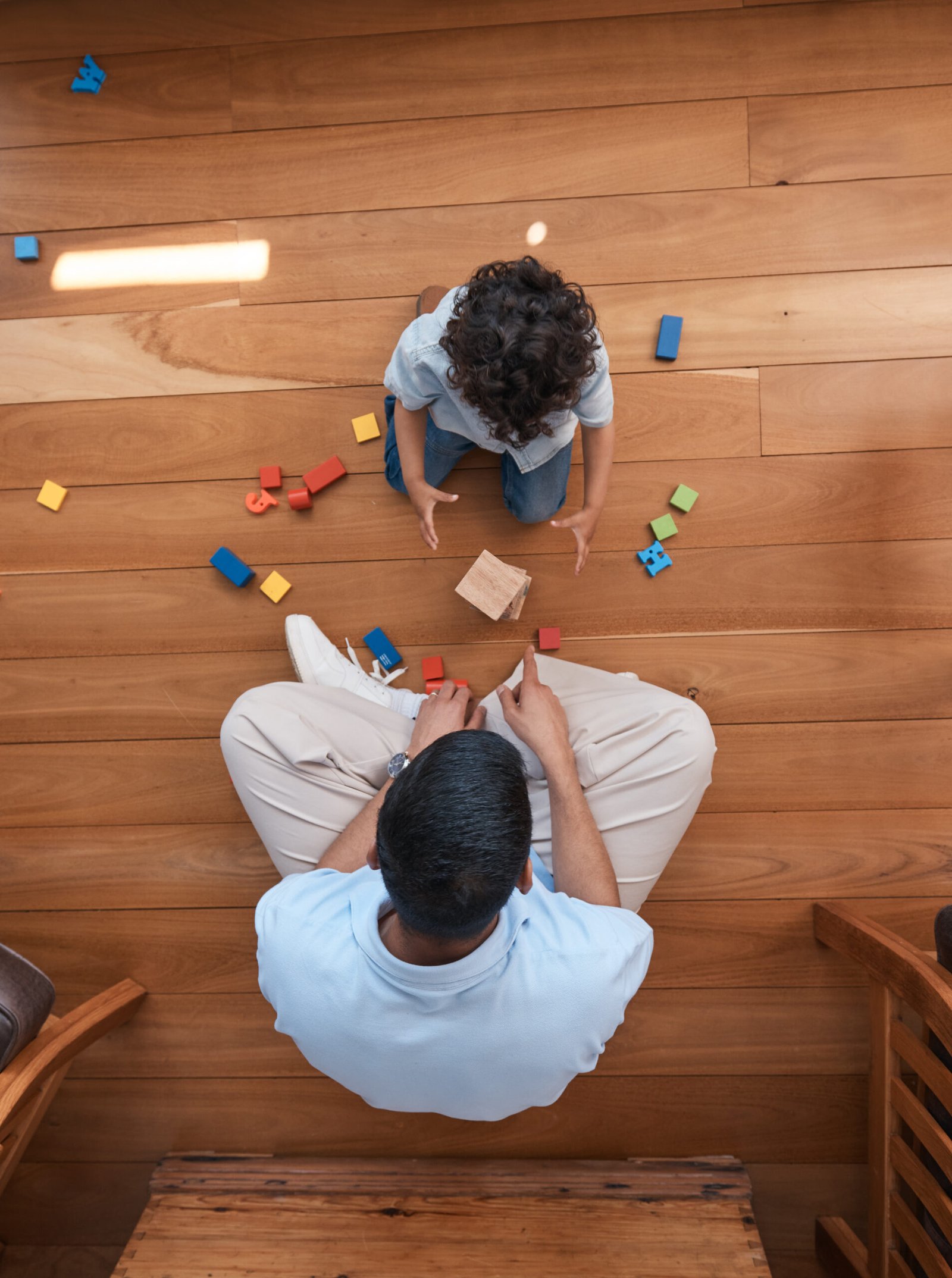 building-blocks-toys-and-top-view-of-father-with-2023-11-27-05-37-10-utc
